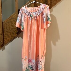 Anthony Richards Peach Floral Short Sleeve Dress Size L